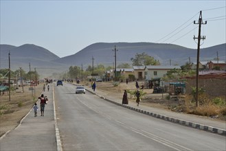 Street scene, Opuwo, Kaokoland, Kunene, Namibia, Africa