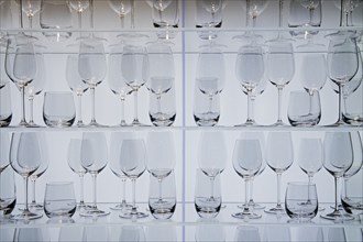 Various glasses at the Miele stand, IFA, International Consumer Electronics Fair 2022, Berlin,