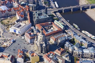 Aerial view of Dresden Old Town