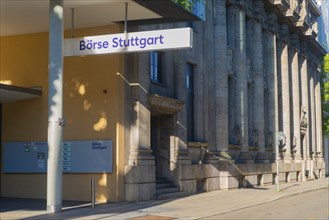 Stuttgart Stock Exchange, Pillars, Stuttgart, Baden-Württemberg, Germany, Europe