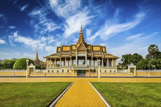 Phnom Penh tourist attraction and famouse landmark, Royal Palace complex, Cambodia, Asia