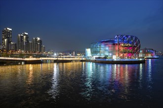 SEOUL, SOUTH KOREA, APRIL 7, 2017: Some Sevit culture complex on artificial floating islands