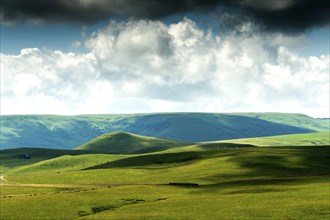 Cezallier plateau in the Auvergne volcanoes regional natural park, Puy de Dome department,