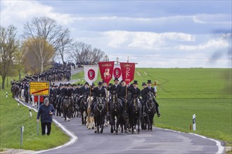 Procession from Panschwitz Kuckau to Höflein, Räckelwitz to Crostwitz. Every year at Easter there