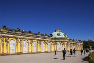 Sanssouci Palace, Royal Summer Palace with 18th century furniture and famous vineyard terraces