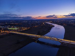 Waldschlösschen Bridge in the evening