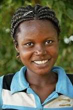 Young woman, portrait, Nkala, Bandundu Province, Democratic Republic of the Congo