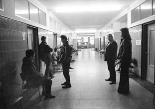 Unemployed at the Dortmund Labour Office on 10.1.1974, Germany, Europe