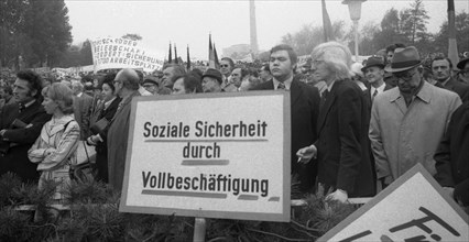 DGB demonstration on 1 May 1974 in Dortmund, DEU, Germany, Dortmund, Europe