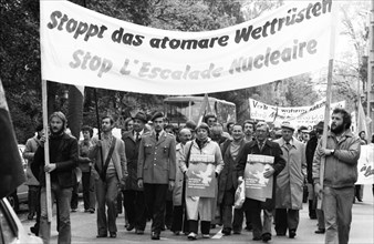 6000 demonstrators took part in protest and rally of the peace movement against new nuclear