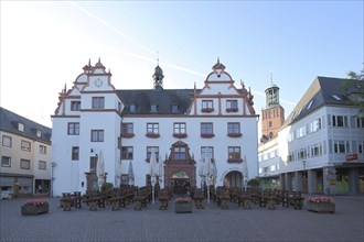 Old town hall at the market place, historical, old, Darmstadt, Bergstraße, Hesse, Germany, Europe