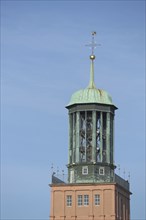 Renaissance tower with spire of the city church, Darmstadt, Bergstrasse, Hesse, Germany, Europe