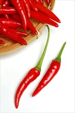 Peppers, chillies, chilli peppers, chillies, cayenne, cayenne pepper (Capsicum frutescens) ,