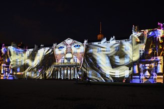 Schlosslichtspiele, Karlsruhe Castle, Karlsruhe, Baden-Württemberg, Germany, Europe