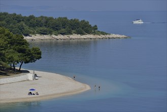 Beach of Primošten, Adriatic, Šibenik-Knin County, Dalmatia, Croatia, Europe