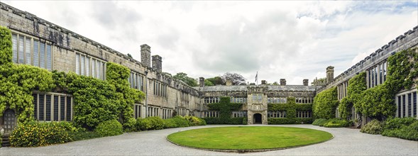 Panorama of Lanhydrock House and Garden, Bodmin, Cornwall, England, UK