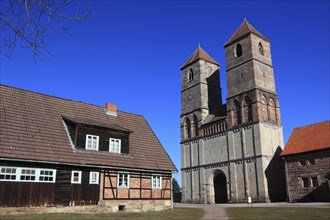 Ruin of the monastery church of St. Mary, Veßra Monastery, Hildburghausen County, Thuringia,