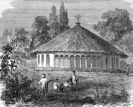 The Round Church in Shelikut in Abyssinia, 1869, today Ethiopia, Historic, digitally restored