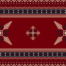 Traditional Latvian embroidery seamless pattern, vector illustration