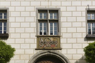 Alliance coat of arms of Count Rudolf VI von Helfenstein and Anna Maria von Staufen on Helfenstein