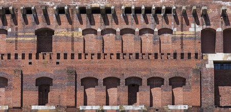 Detail of the masonry of the Congress Hall in the inner courtyard, unfinished National Socialist