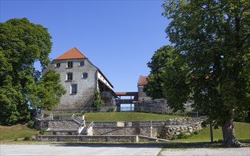 Open-air stage, Frauenstein Castle, Mining, Innviertel, Upper Austria, Austria, Europe