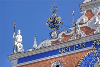 The Blackheads' House on the Town Hall Square, Rathausplatz in Riga, Latvia, Europe