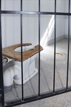 Prison cell with toilet, prison, loo, toilet, hygiene