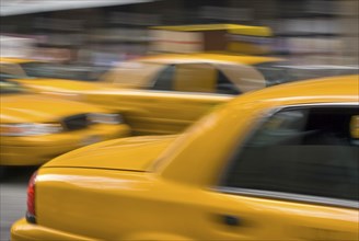 Yellow caps, taxi, car, yellow, mobile, mobility, speed, Manhattan New York city, USA, North