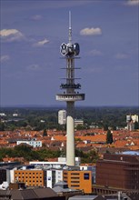 View of the VW Tower from the Town Hall Tower, Hanover, Lower Saxony, Germany, Europe