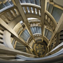 New Town Hall, interior view, spiral staircase, Hanover, Lower Saxony, Germany, Europe