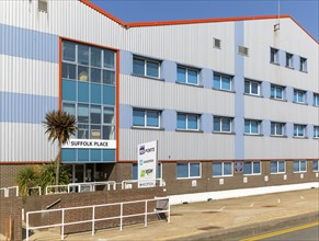 Suffolk Place shipping office and warehouse, Port of Felixstowe, Suffolk, England, UK