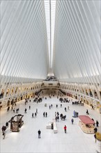 World Trade Centre WTC Oculus modern architecture by Santiago Calatrava in New York, USA, North