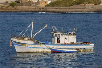 Fisherboat at coast of San Antao. Cabo Verde. Africa