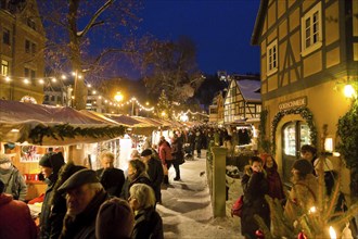 The Christmas market in the old village centre in Dresden Loschwitz, is organised annually by the