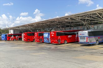 ADO bus terminal downtown city centre, Cancun, Quintana Roo, Yucatan Peninsula, Mexico, Central