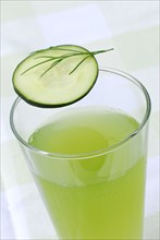 Cucumber juice with dill, glass, cucumber, snake cucumber, cucumber water