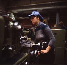 Wolfsburg, VW plant, training of apprentices, ca, 1979-80