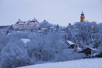 Augustusburg Hunting Lodge in the wintry Ore Mountains