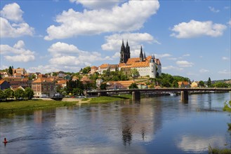 Albrechtsburg Castle, the Bishop's Palace and the Cathedral on the Schlossberg in Meissen