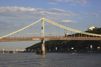 Bridge over the Dnepr River, Kiev, Ukraine, Europe