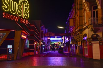 Illuminated sign at the Große Freiheit, Reeperbahn, St. Pauli, Hamburg, Germany, Europe