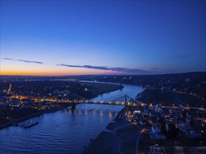 Elbe Bridge Blue Wonder in the Evening