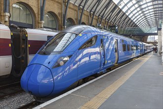 FirstGroup's Lumo train at King's Cross station in London, Great Britain