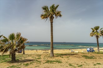 At Venus Beach in Paphos, Cyprus, Europe