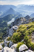 Hintersteiner Lake in the mountains, Schaffauer, Wilder Kaiser, Tyrol, Austria, Europe