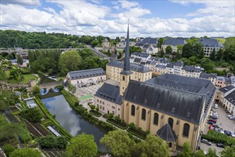 Overlook over the Unesco world heritage sight the old quarter of Luxembourg, Luxembourg, Europe