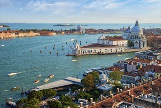 View of Venice lagoon and Santa Maria della Salute church. Venice, Italy, Europe