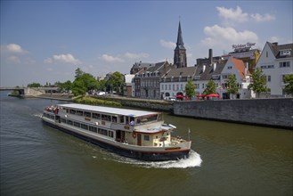 Excursion boat on the Meuse, Maastricht, Limburg Province, Holland