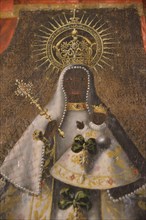 Oil painting of the Black Madonna in the church Iglesia de San Martín, Trujillo, Provinz Cáceres,